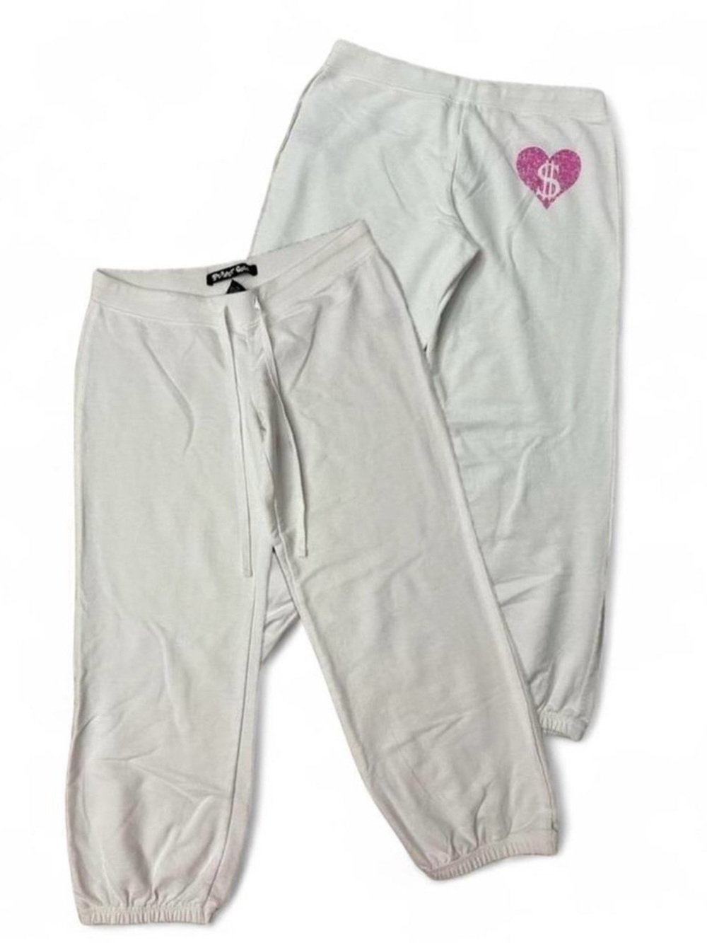 White Capri Graphic Sweatpants